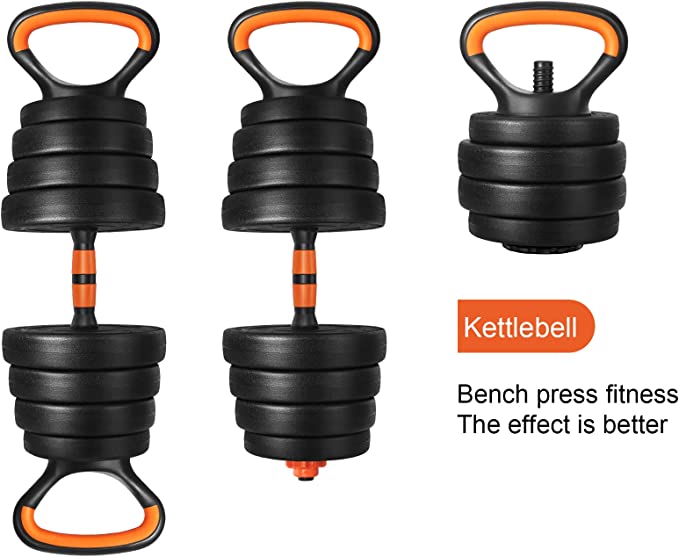 Dumbbell, Barbell, and Kettlebell set 4 in 1