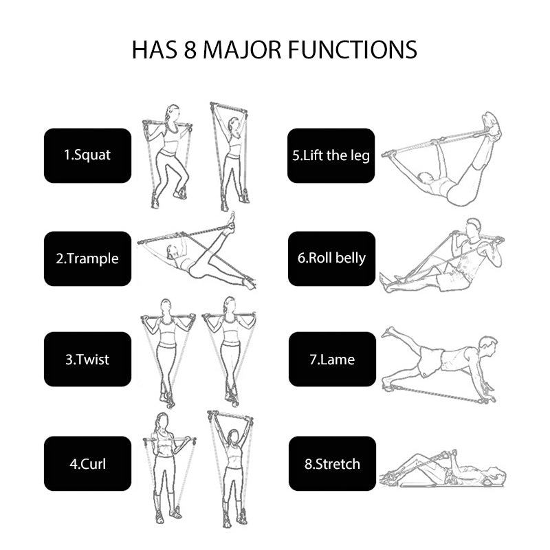 Squat Resistance Bands And Bar