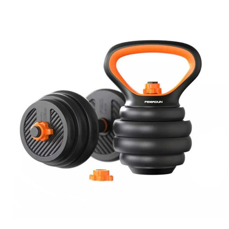 Dumbbell, Barbell, and Kettlebell set 4 in 1