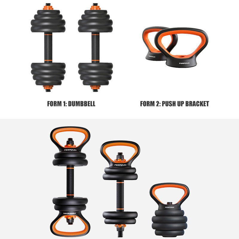 Dumbbell, Barbell, and Kettlebell set 4 in 1