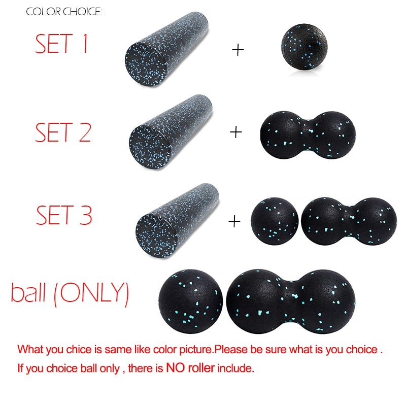 Yoga Roller and Fitness Ball Set