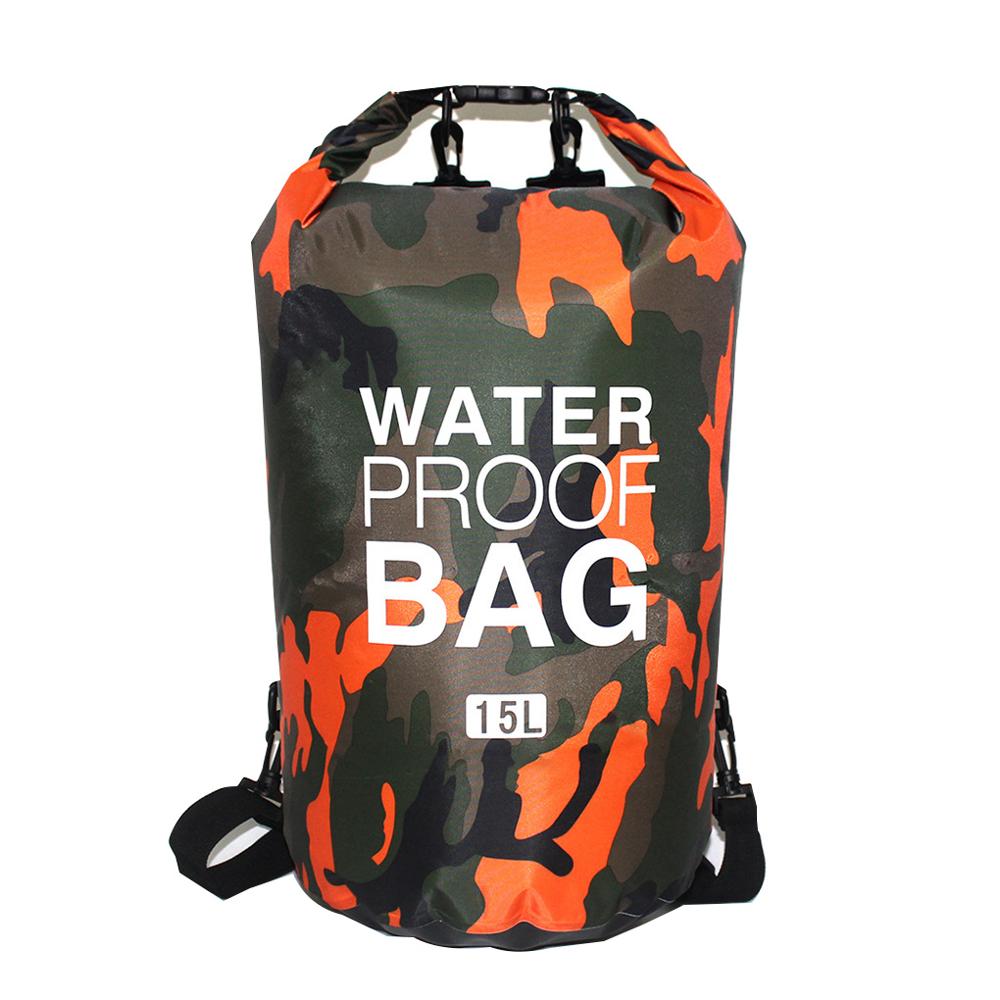 orange 15 l camouflage waterproof bag