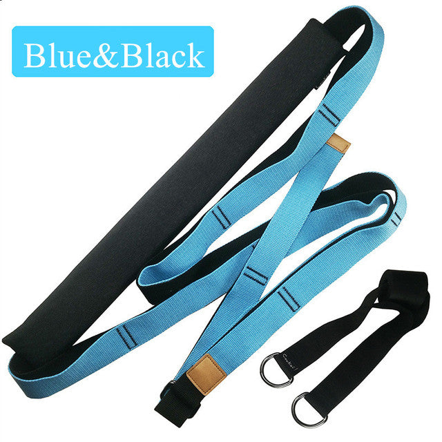 black and blue strap with white background