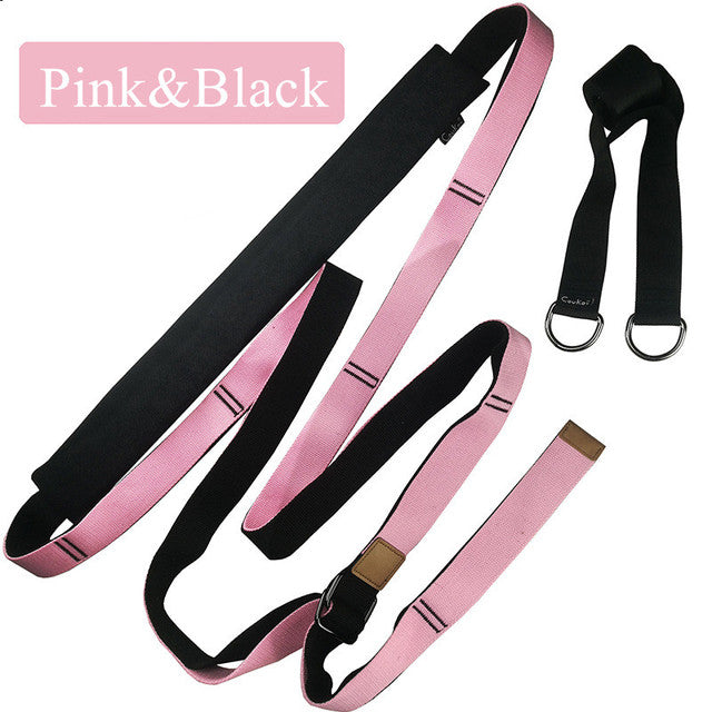 pink and black strap with white background