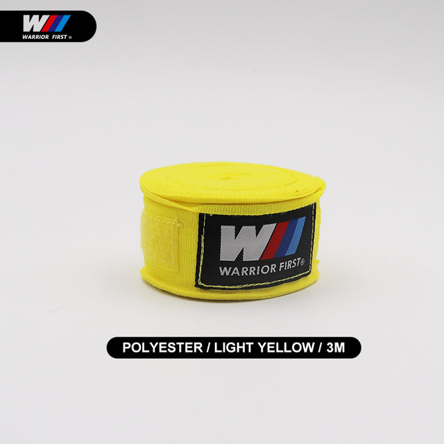 yellow boxing hand wrap white background