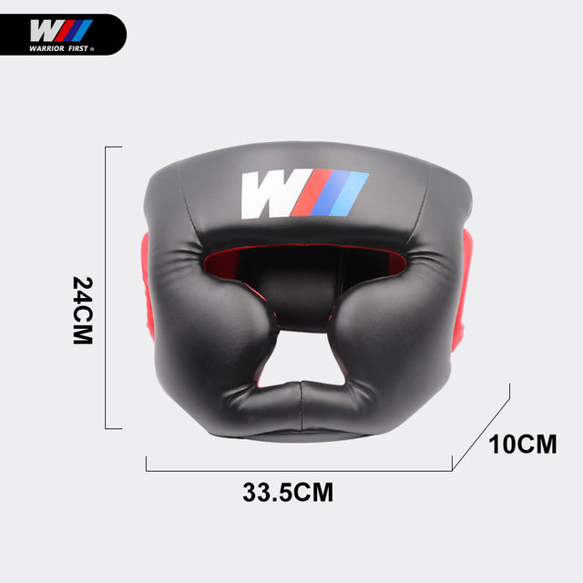 display of the size of the boxing head gear