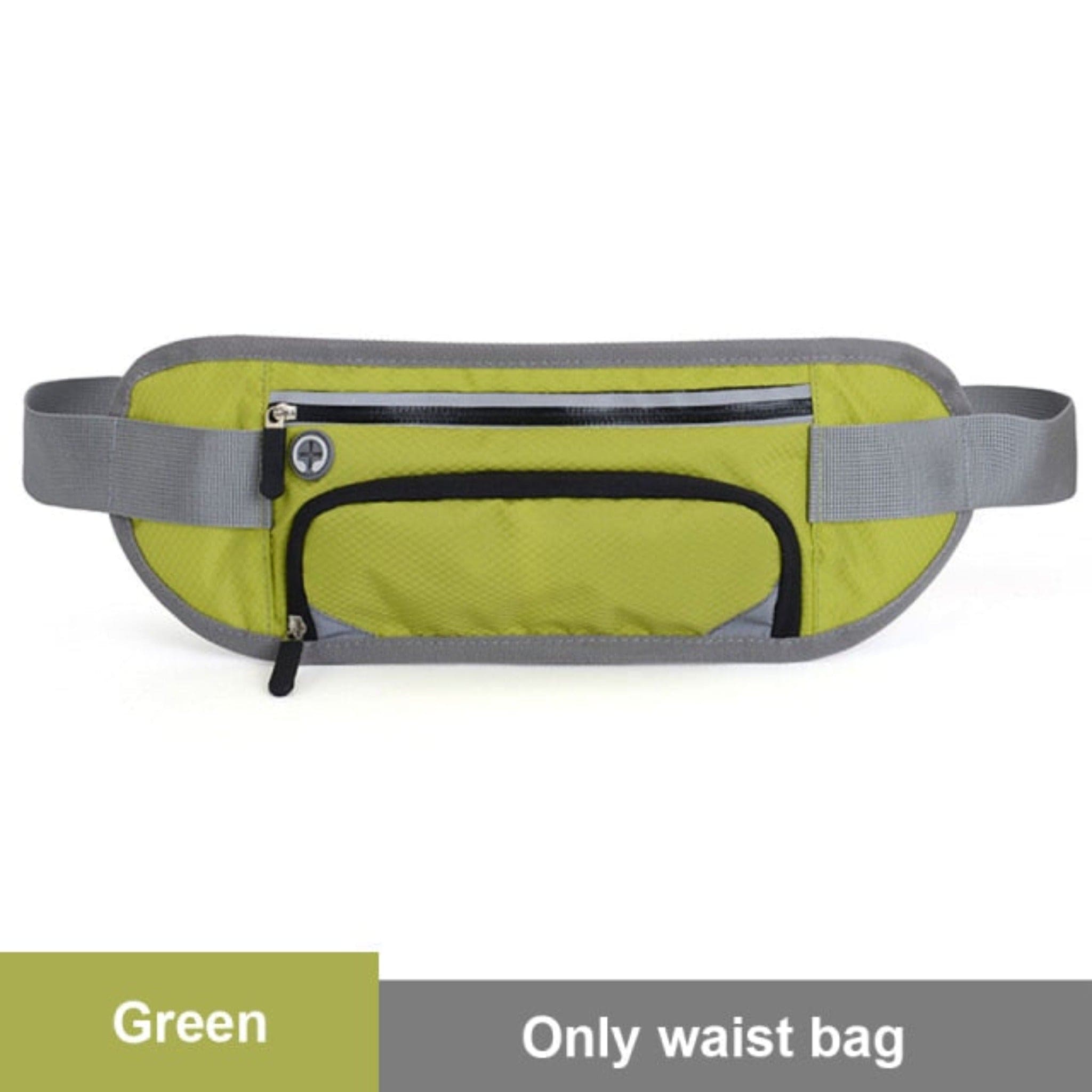 yellow waist bag with white background