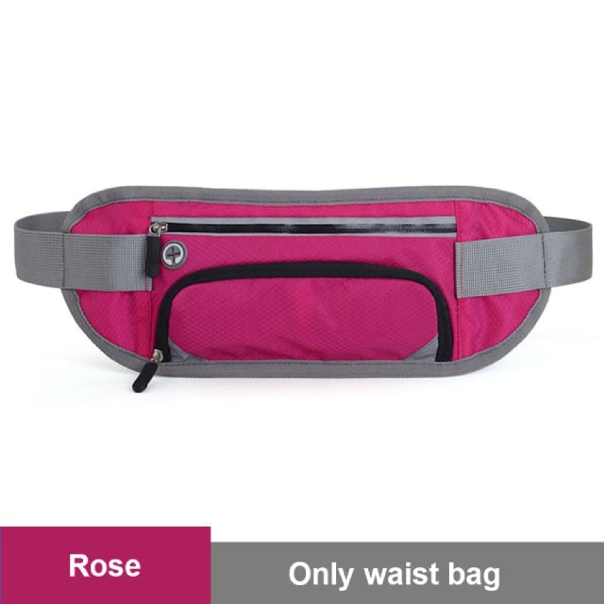 pink waist bag with white background